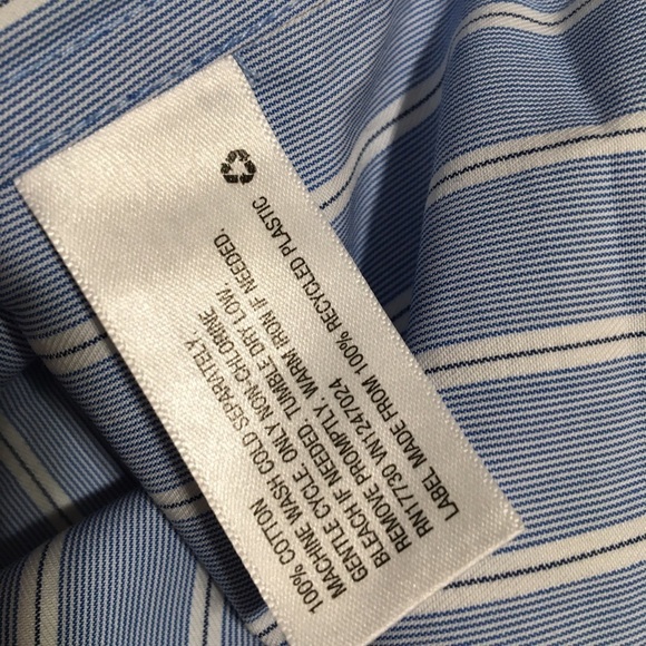 New Striped Long Sleeve Button-Down Shirt - Nili Lotan x Target Blue S4. - Picture 8 of 15